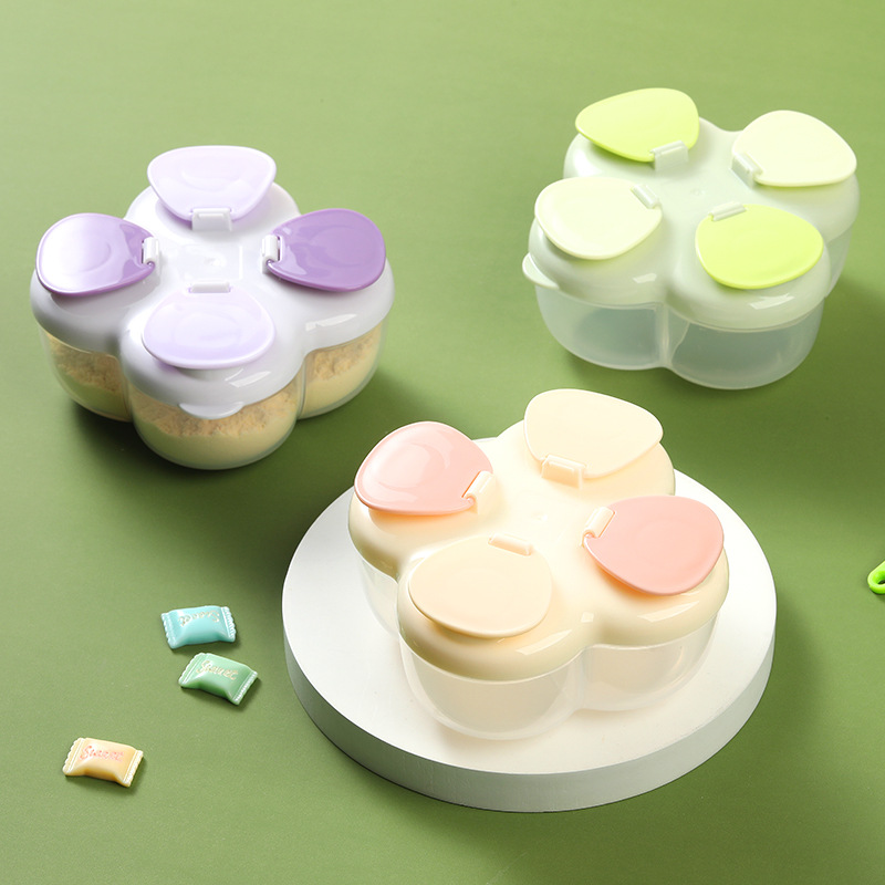 Baby Food Jars With Lids - Contenedor Portátil Clover de 4 Compartimentos