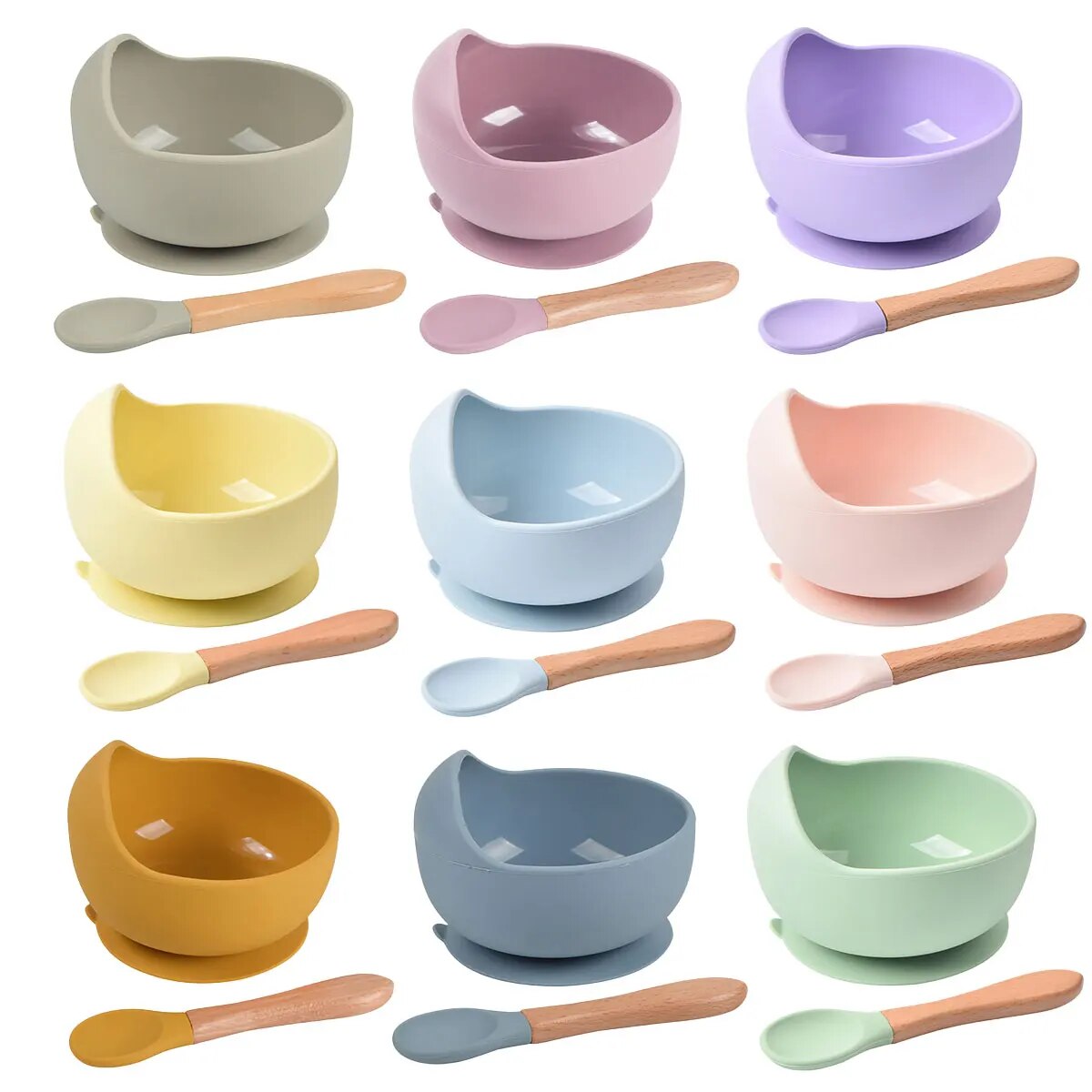 Baby Food Jars With Lids - Cuenco de alimentación de silicona para