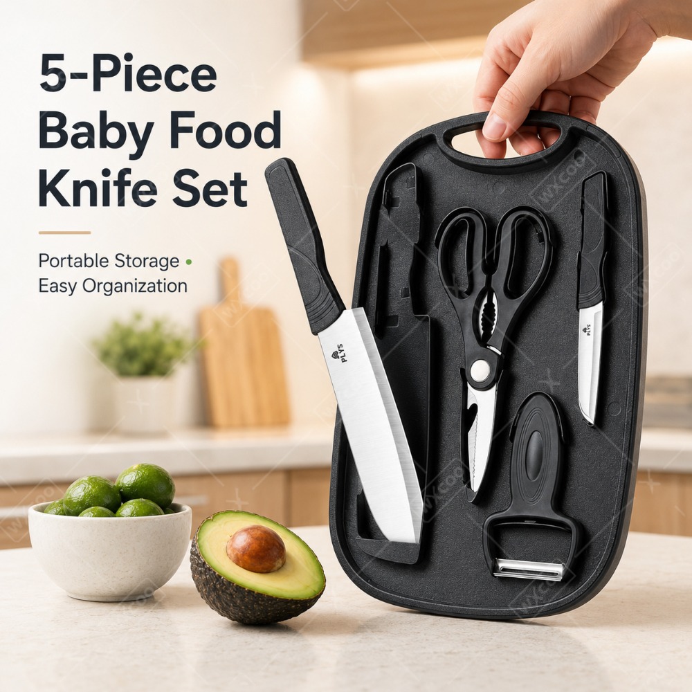 Juego de Cuchillos para Prepar - Baby Food Scissors reseña y precio