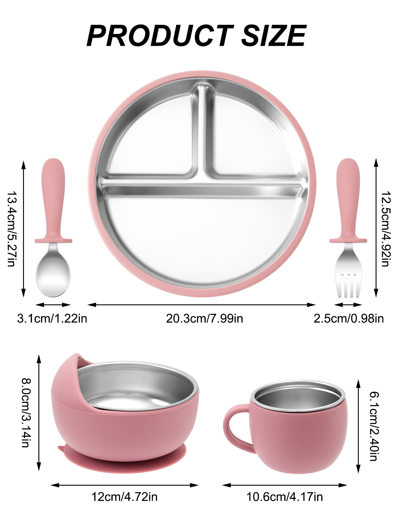 Platos desmontables de acero i - Baby Food Menu reseña y precio